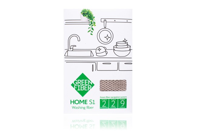 Green Fiber HOME S1, Файбер для мытья посуды, серый