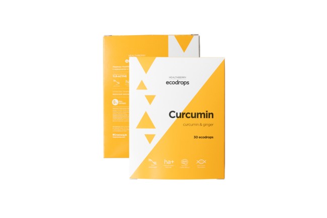 Карамель леденцовая Healthberry Ecodrops Curcumin, 30 шт