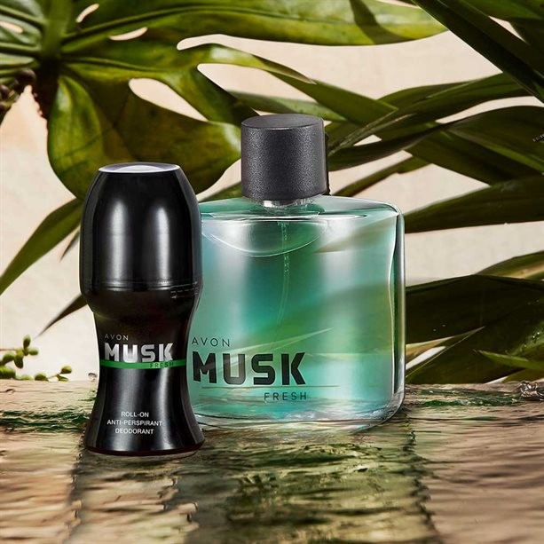 Дезодорант-антиперспирант с шариковым аппликатором Avon Musk Fresh