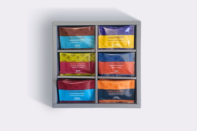 Набор растворимых напитков Healthberry MIX, 6 видов по 7 саше