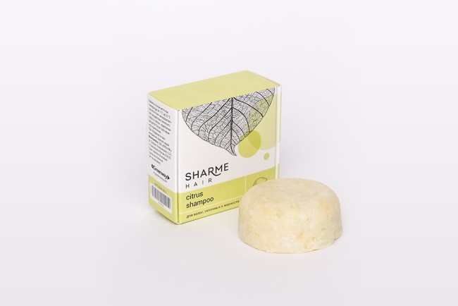 Натуральный твердый шампунь Sharme Hair Citrus (цитрус)