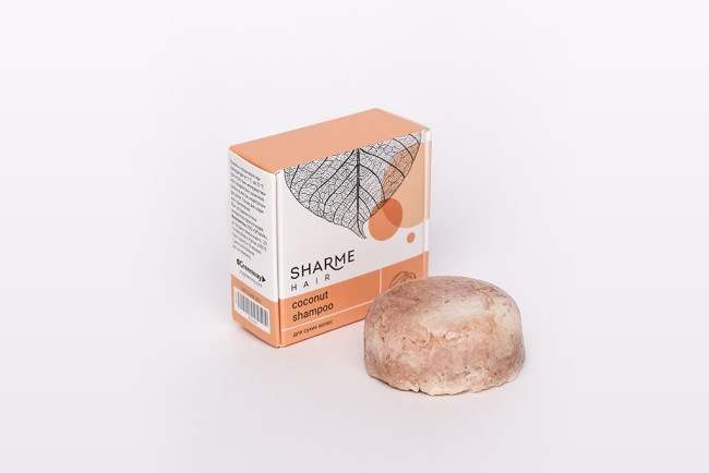 Натуральный твердый шампунь Sharme Hair Coconut (кокос)