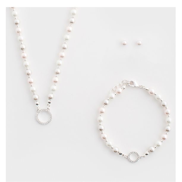 Комплект бижутерии "Лекси": украшение на шею (1 шт.), браслет (1 шт.), серьги (1 пара)