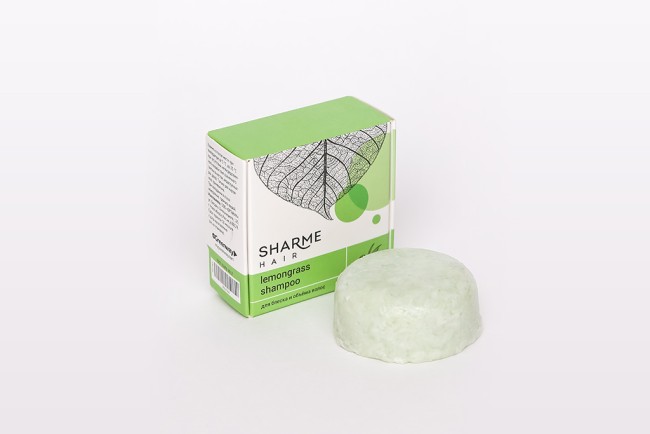 Натуральный твердый шампунь Sharme Hair Lemongrass (лемонграсс)