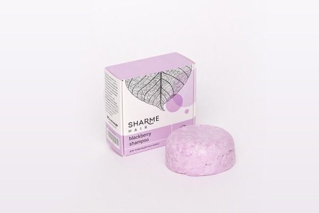 Натуральный твердый шампунь Sharme Hair Blackberry (ежевика)