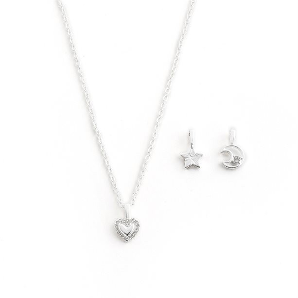 Комплект бижутерии "Айви": украшение на шею (1 шт.), сменные подвески (3 шт.)