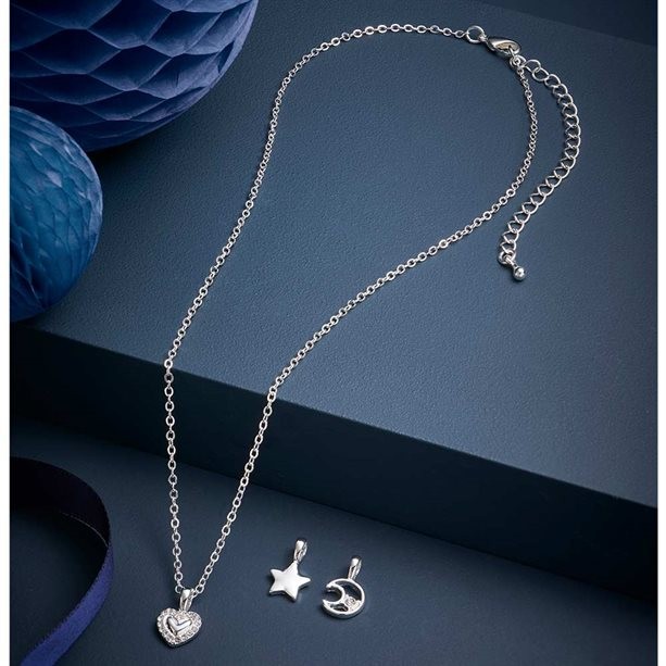 Комплект бижутерии "Айви": украшение на шею (1 шт.), сменные подвески (3 шт.)