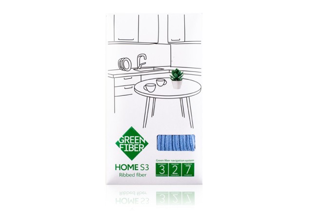 Green Fiber HOME S3, Файбер ребристый, голубой