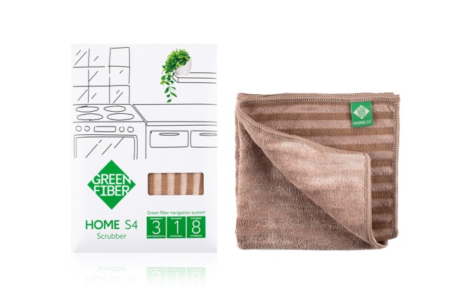 Green Fiber HOME S4, Скрабер Твист, бежевый Green Fiber HOME S4, Скрабер Твист, бежевый