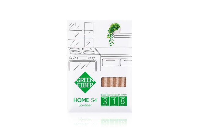Green Fiber HOME S4, Скрабер Твист, бежевый Green Fiber HOME S4, Скрабер Твист, бежевый