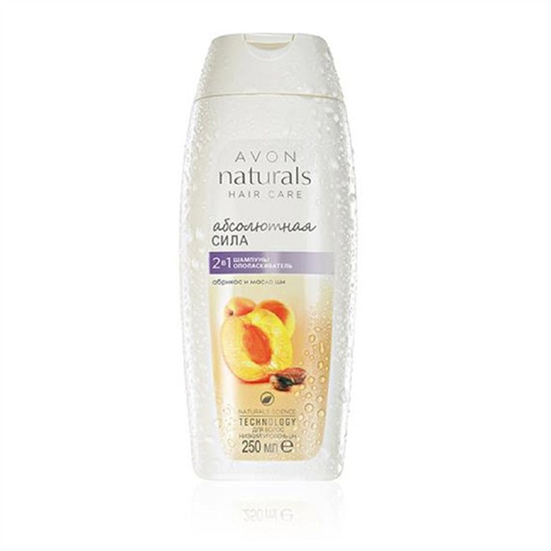 Шампунь/ополаскиватель 2 в 1 "Абсолютная сила. Абрикос и масло ши", 250 мл