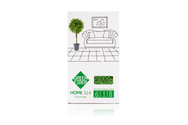 Green Fiber HOME S14, Спонж Твист, зеленый Green Fiber HOME S14, Спонж Твист, зеленый
